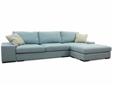 Угловой диван Жанель с приставным пуфом