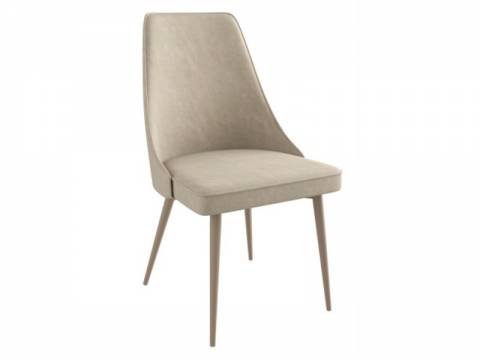 Стул Лео замша К2 Латте, металл Капучино - 2шт