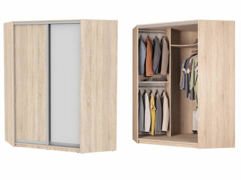 Угловой шкаф-купе Аларти YA-198х1400-568-5 (D6D5)