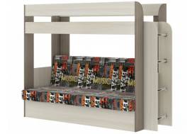 Кровать двухъярусная Карамель 75 шимо-музыка