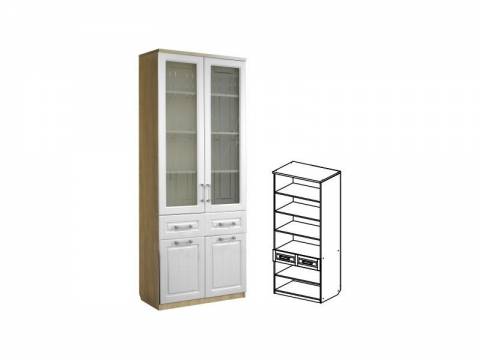 Шкаф МЦН 2-х дверный 800 со стеклом Юниор-7 ЮН-6