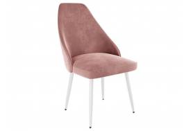 Стул Милан велюр роза ножки белые
