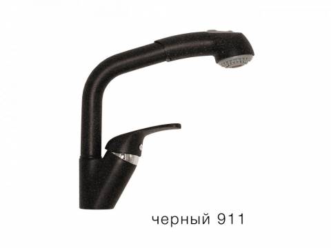 Смеситель для кухни Высокая лейка Tolero Черный 911